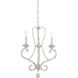 Newport 3 Light 18 inch Coastal Weathered White Chandelier Ceiling Light