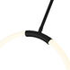 Hoops LED 16 inch Black Chandelier Ceiling Light