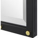 Benedo 35.88 X 24 inch Matte Black with Plated Brass Vanity Mirror