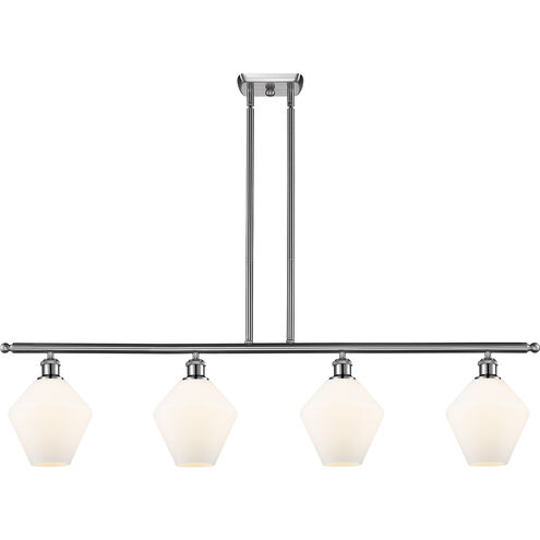 Ballston Cindyrella LED 48 inch Brushed Satin Nickel Island Light Ceiling Light in Matte White Glass