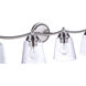 Tyler 4 Light 31 inch Brushed Polished Nickel Vanity Light Wall Light