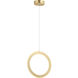 Victoria LED 12 inch Brushed Gold Pendant Ceiling Light