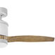 Hover 52 inch Matte White With Koa Blades with KOA Blades Fan in Matte White / Koa