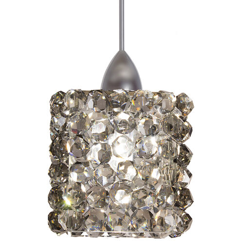 Eternity Jewelry LED 3 inch Brushed Nickel Pendant Ceiling Light in Black Ice, Canopy Mount MP