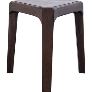 Treble 20 X 20 inch Walnut with Black Accent Table