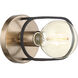 Chassis 1 Light 8 inch Copper Brushed Brass and Matte Black Wall Sconce Wall Light