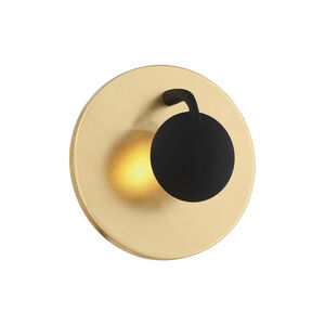 Aurora 3 Light Gold and Black Wall Sconce Wall Light