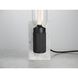 Stoned 16.73 inch 5.00 watt Polished White Marble Table Light Portable Light
