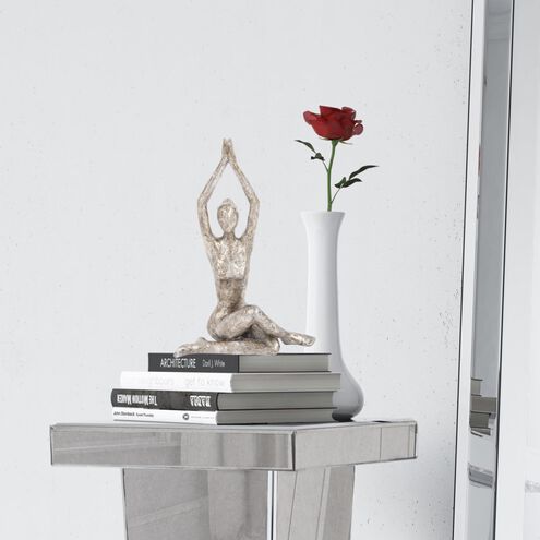 Yoga Pose Silver Statue, Seated Twist