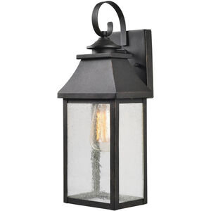 Nelson 1 Light 13 inch Sandy Black With Gold Highlights Outdoor Wall Lantern, Large