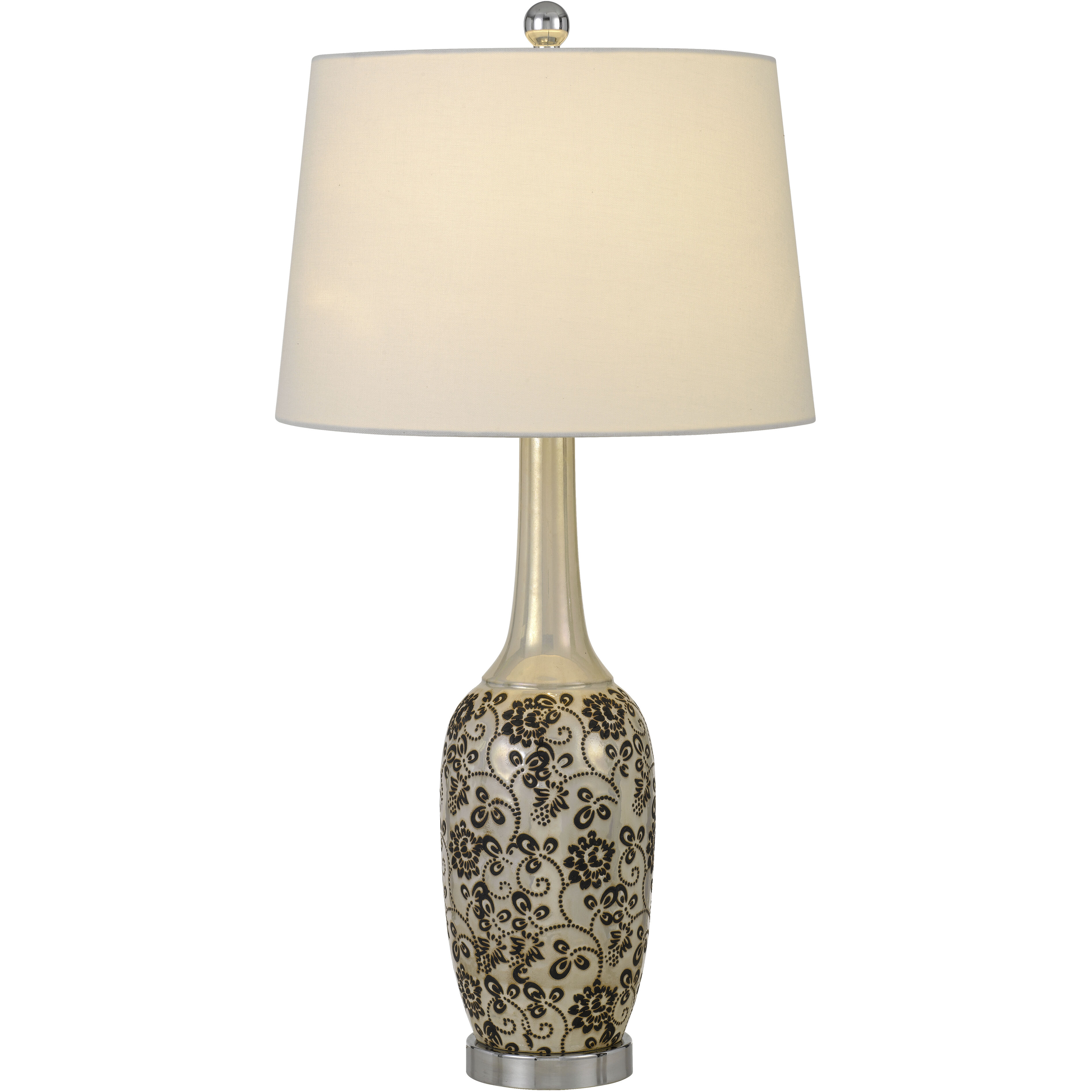 Paxton 30 inch 150 watt Pearl/Black Table Lamp Portable Light