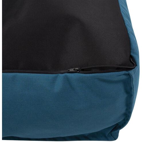 Seascape 12 inch Turquoise Outdoor Foot Pouf, Square
