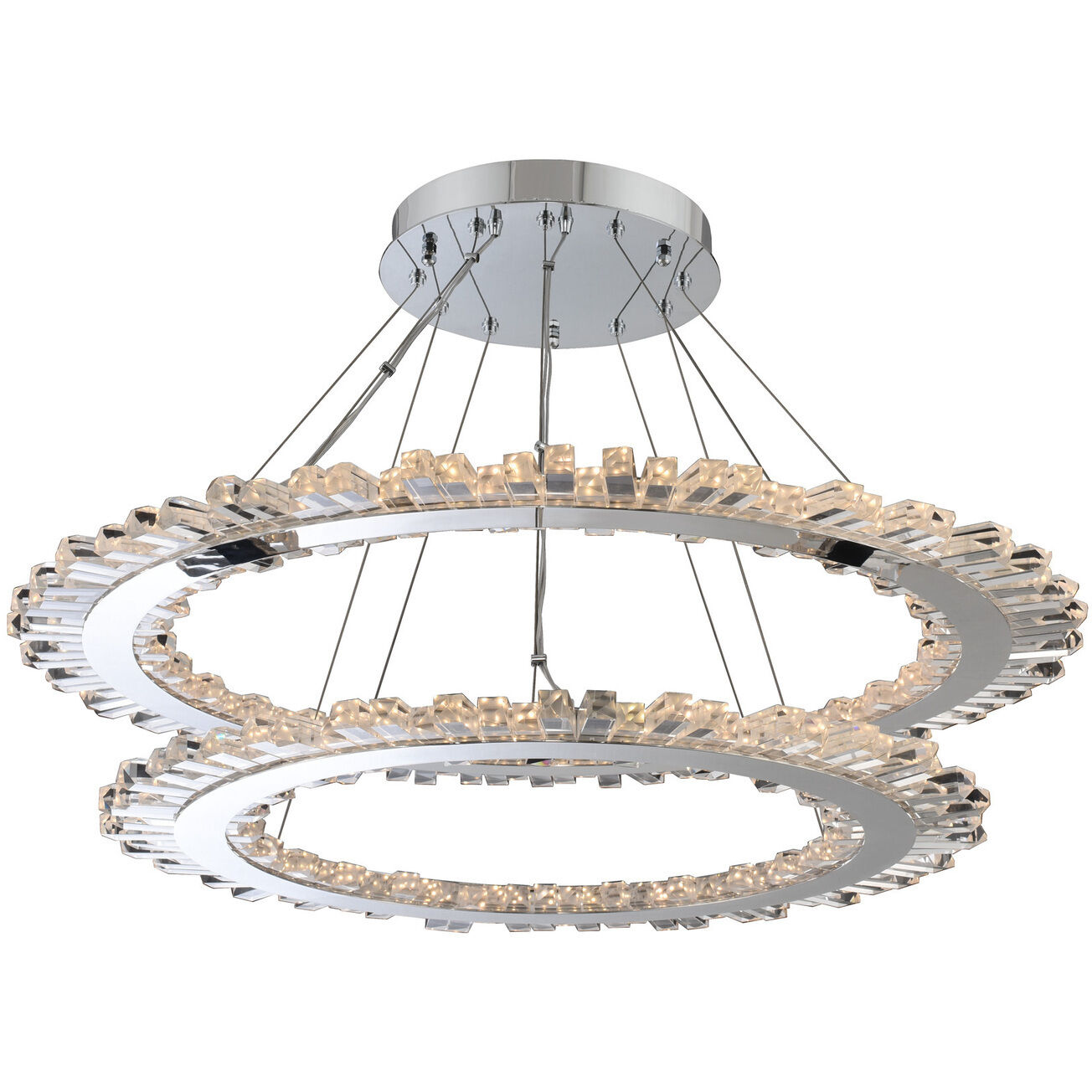 Quasar LED 42 inch Chrome Pendant Ceiling Light