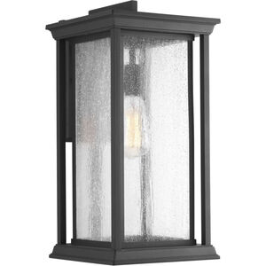 Leticia 1 Light 18 inch Textured Black Outdoor Wall Lantern, Large