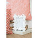 Scallop 26 X 6 inch Coral/White Lumbar Pillow 