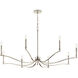 Malene 8 Light Polished Nickel Chandelier Ceiling Light, 1 Tier Large