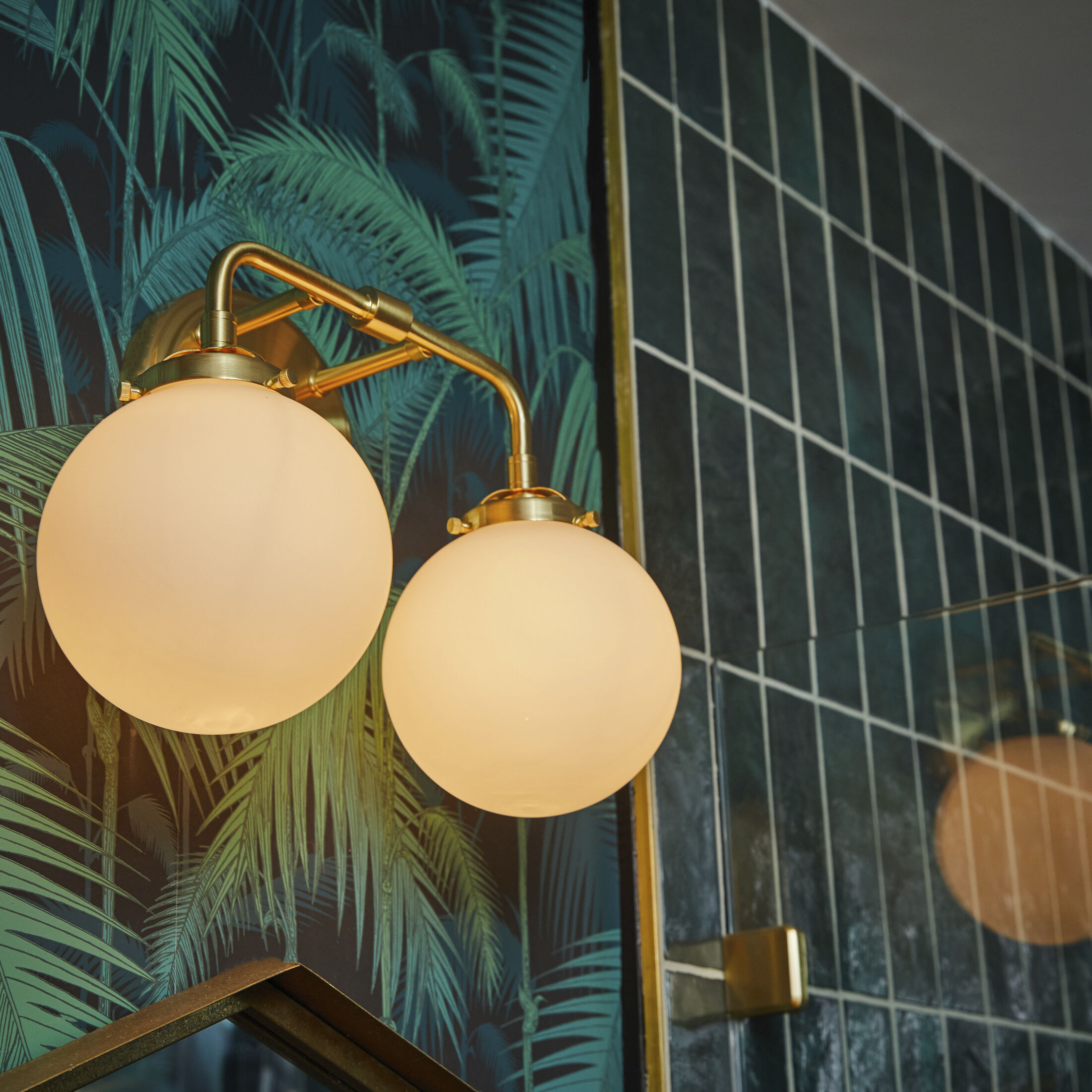 Landry 2 Light 15 inch Satin Brass Bath Light Wall Light 