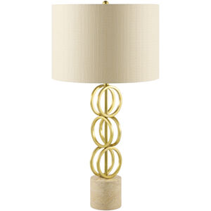 Evans 31 inch 100 watt Marbled and Painted Accent Table Lamp Portable Light