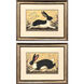 Folk Art Rabbit Black and Brown Framed Art, Propac