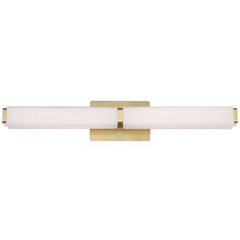 Vogue LED 27 inch Brushed Brass Bath Vanity & Wall Light in 3500K, 27in.