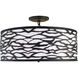 Kato 5 Light 24 inch Carbon Black Semi-Flush Ceiling Light