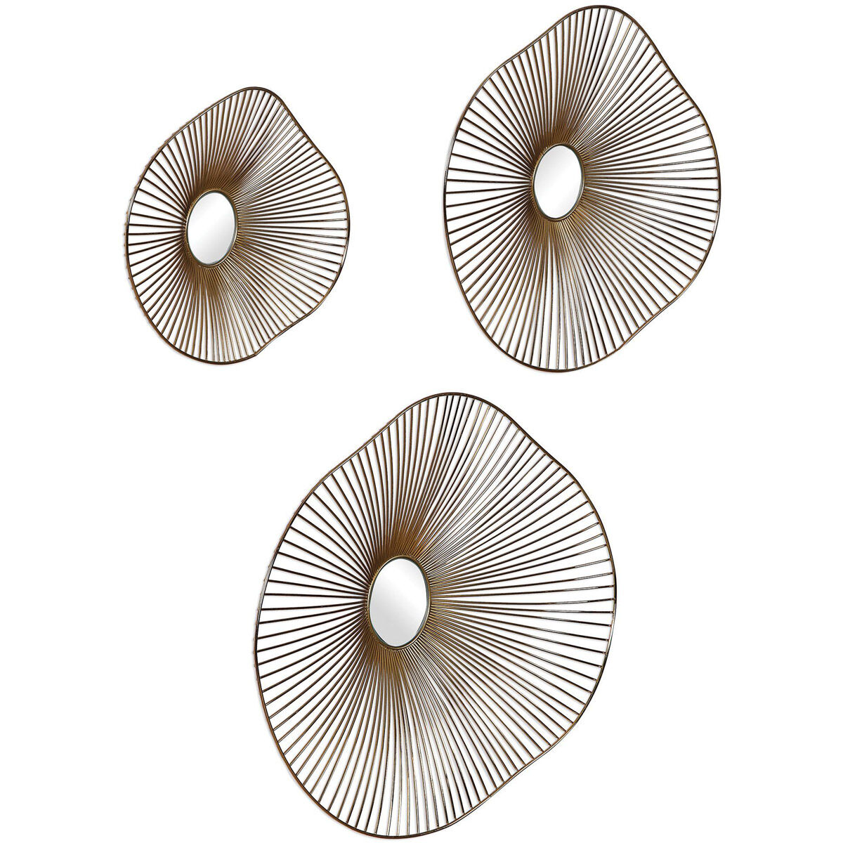 Avarie 25 X 21 inch Metal Wall Art, Set of 3