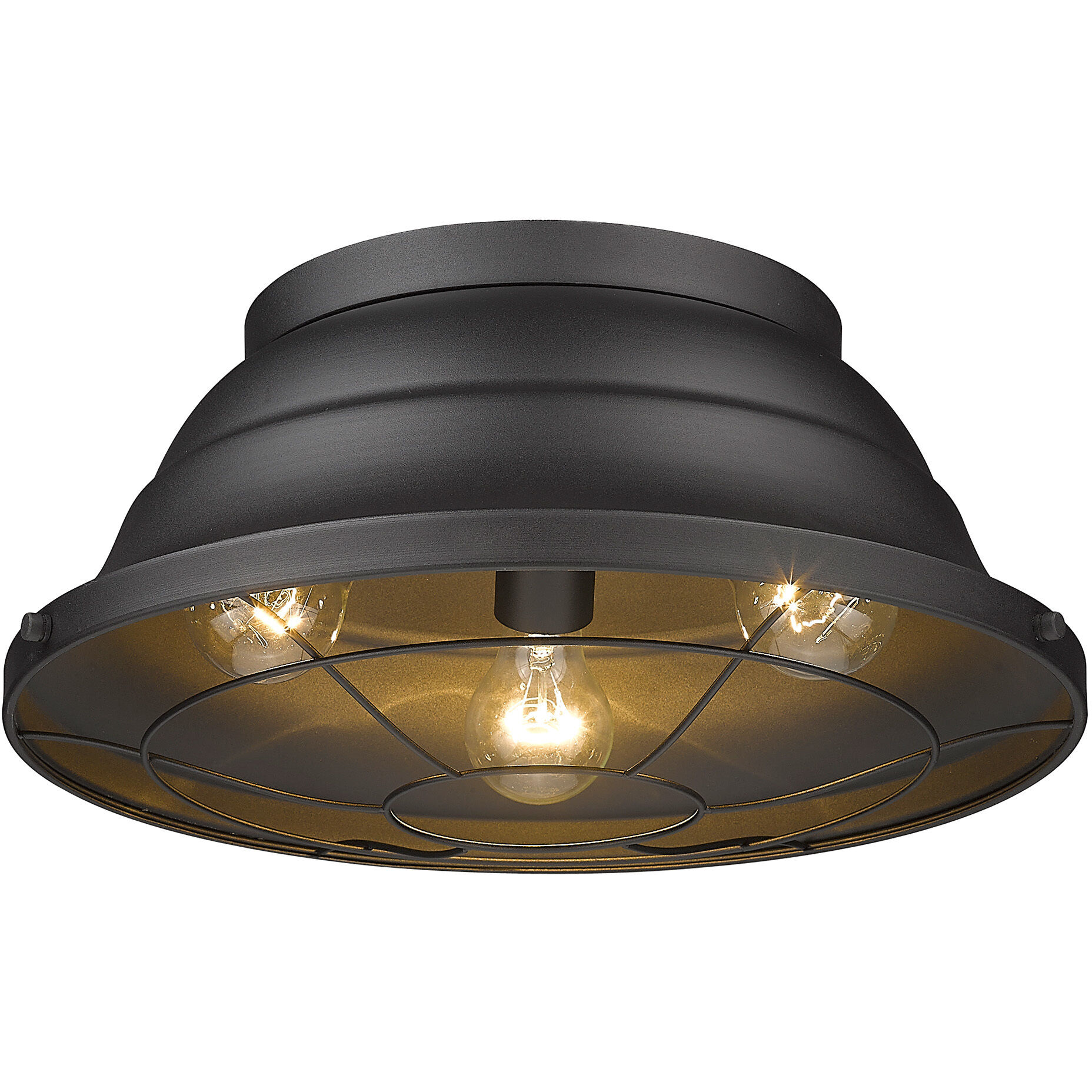 Bartlett 3 Light 7.75 inch Textured Bronze Outdoor Ceiling