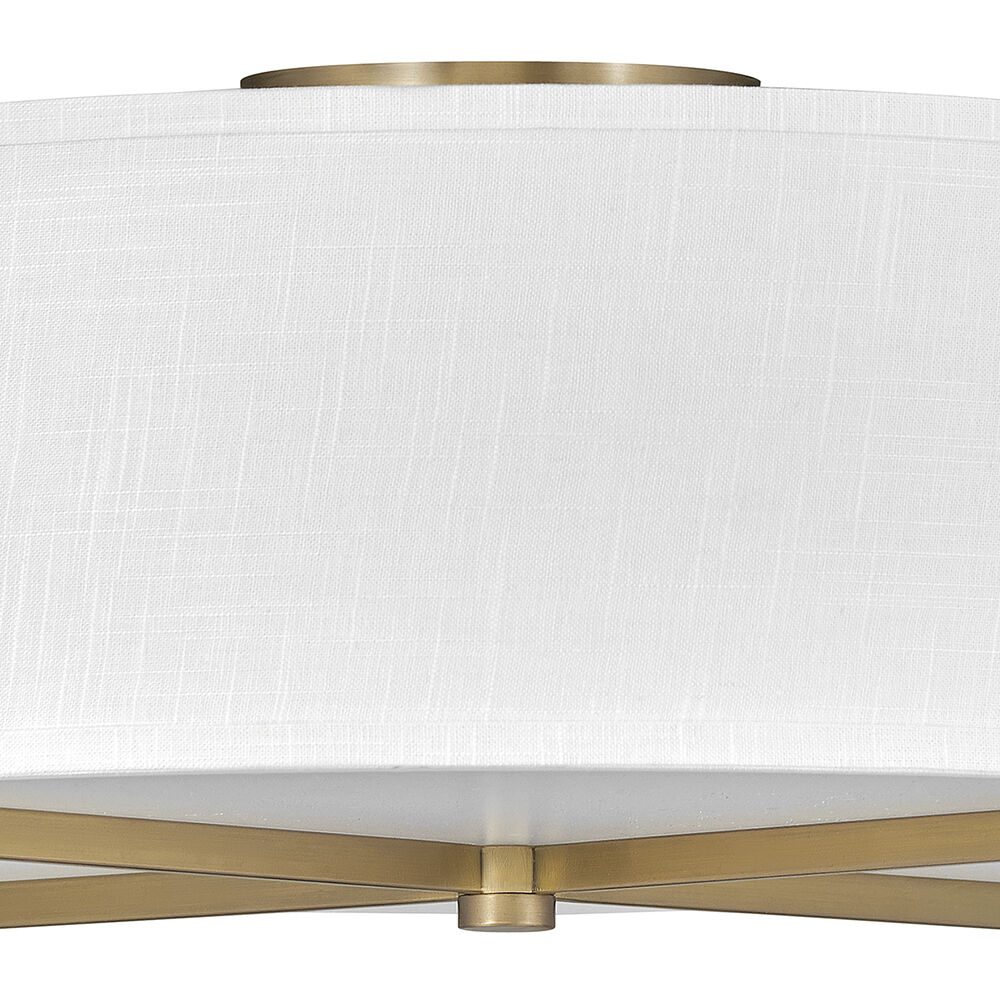 Galerie Axis 4 Light 25.5 inch Heritage Brass Indoor Semi-Flush Mount Ceiling Light