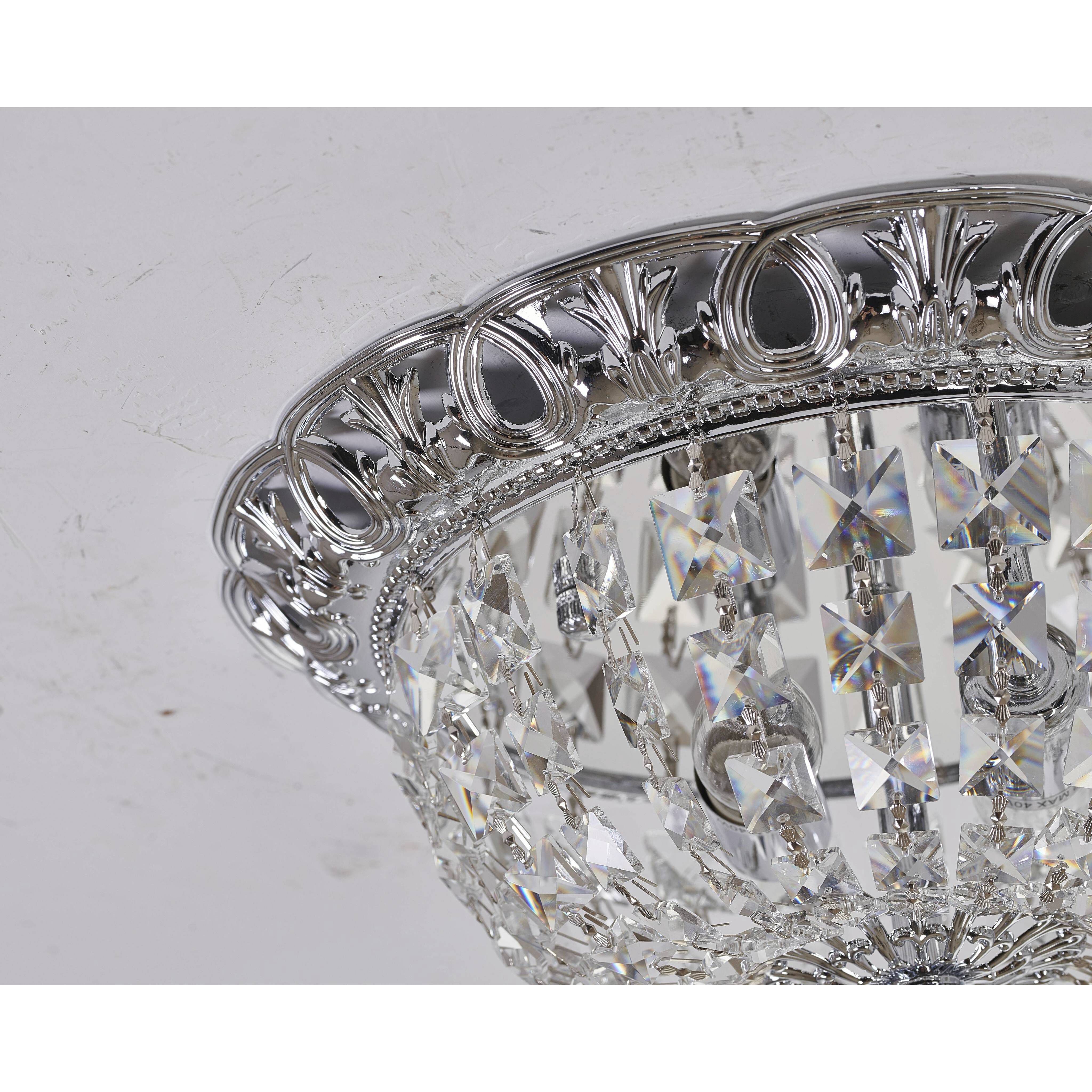 Canada 2 Light 13 inch Chrome Flush Mount Ceiling Light