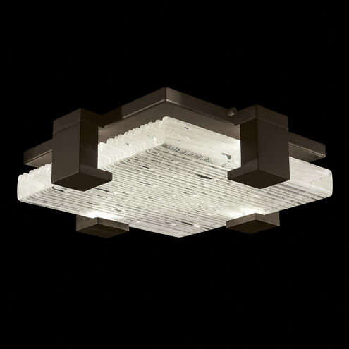 Terra 4 Light 16.75 inch Bronze Flush Mount Ceiling Light in Rake