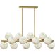 Giovanna LED 40 inch Aged Brass Horizontal Pendant Ceiling Light