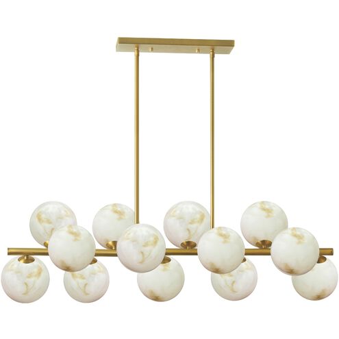 Giovanna LED 40 inch Aged Brass Horizontal Pendant Ceiling Light