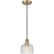 Edison Dayton LED 6 inch Antique Brass Mini Pendant Ceiling Light