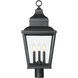 Raphael 3 Light 28 inch Sand Black Outdoor Post Mount Fixture in Soft Sand Black