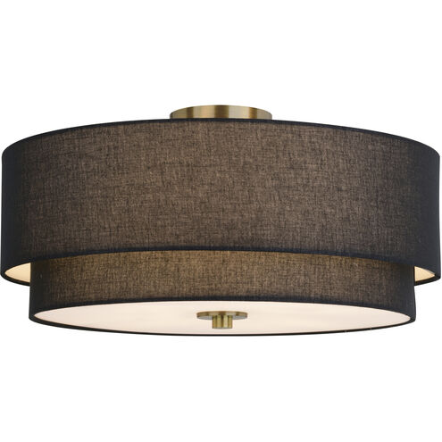 Burnaby LED 20.5 inch Matte Brass Semi-Flush Mount Ceiling Light