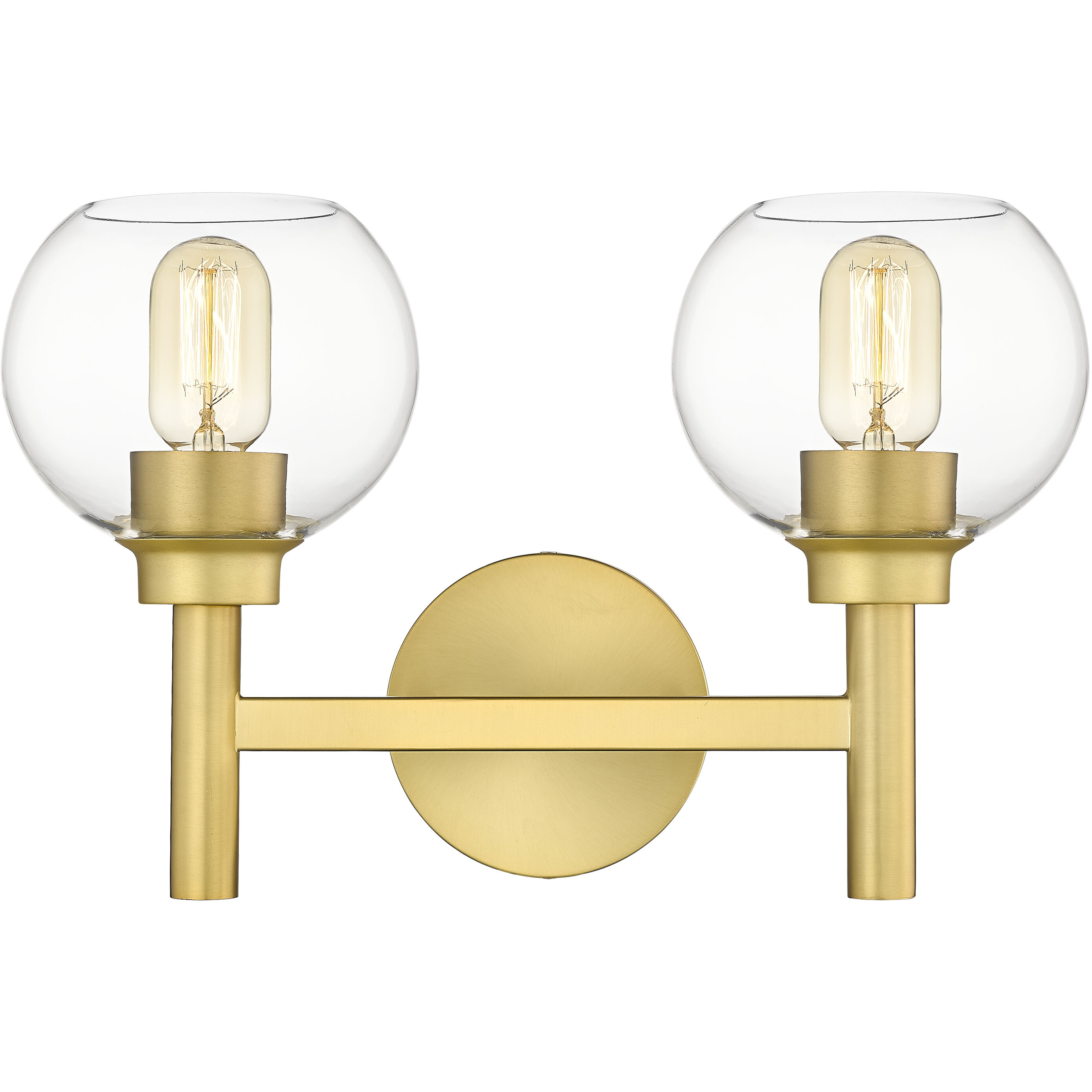 Sutton 2 Light 15.75 inch Brushed Gold Vanity Wall Light