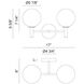 Cosmo Wall Sconce Wall Light in Black and Opal Glass