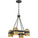 Andover 4 Light 20 inch Mediterranean Bronze and Riviera Brass Chandelier Ceiling Light