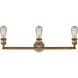 Franklin Restoration Bare Bulb LED 30 inch Brushed Brass Bath Vanity Light Wall Light