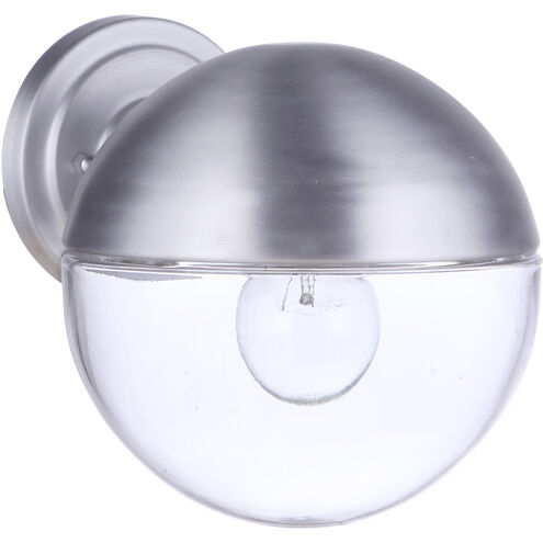 Evie Outdoor Wall Mount in Satin Aluminum, Medium