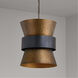 Loren 1 Light 13 inch Patinaed Brass and Dark Zinc Pendant Ceiling Light