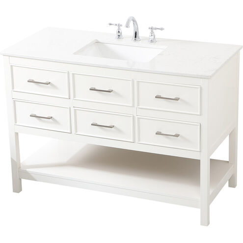 Sinclaire 48 X 22 X 34 inch White Vanity Sink Set