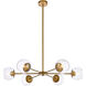 Briggs 6 Light 36 inch Brass Pendant Ceiling Light