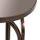 Palladio 20 X 12 inch Brushed Brass with Tea Tint Mirror Side Table