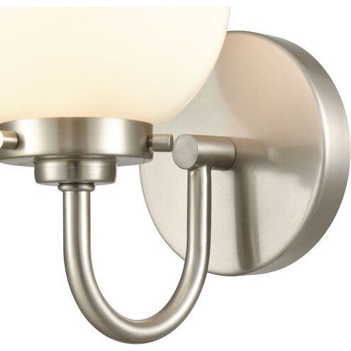 Fairbanks 1 Light 5.5 inch Brushed Nickel Sconce Wall Light in Opal