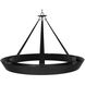 Swan 6 Light 53 inch Matte Black Chandelier Ceiling Light