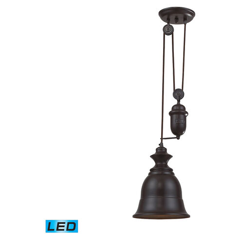 Belle LED 8 inch Oiled Bronze Mini Pendant Ceiling Light