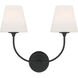 Sylvan Bath Wall Light in Black Forged