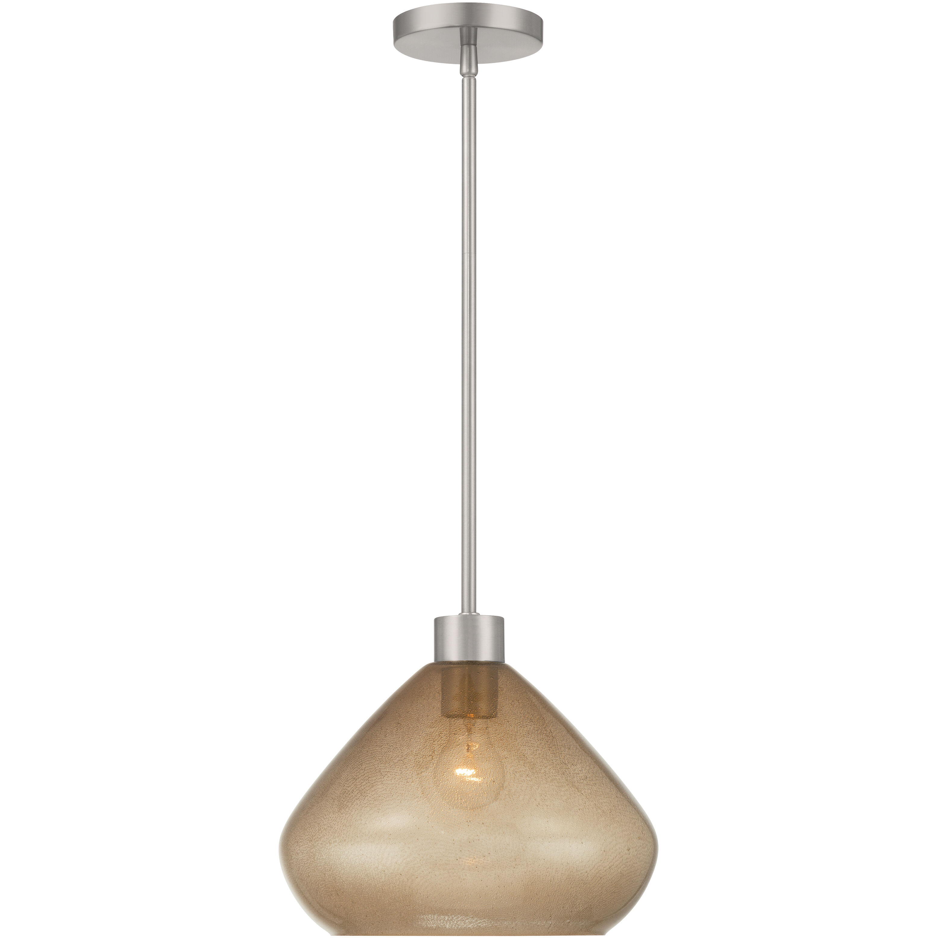 Elaris 1 Light 12.5 inch Brushed Nickel Pendant Ceiling Light
