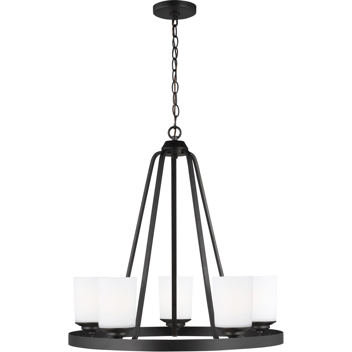 Kemal 5 Light 24 inch Midnight Black Chandelier Ceiling Light